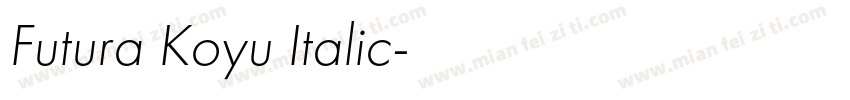 Futura Koyu Italic字体转换